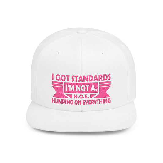 Not A H.O.E. Sassy Flat Bill Snapback Hat, Trendy Cap, Statement Accessory