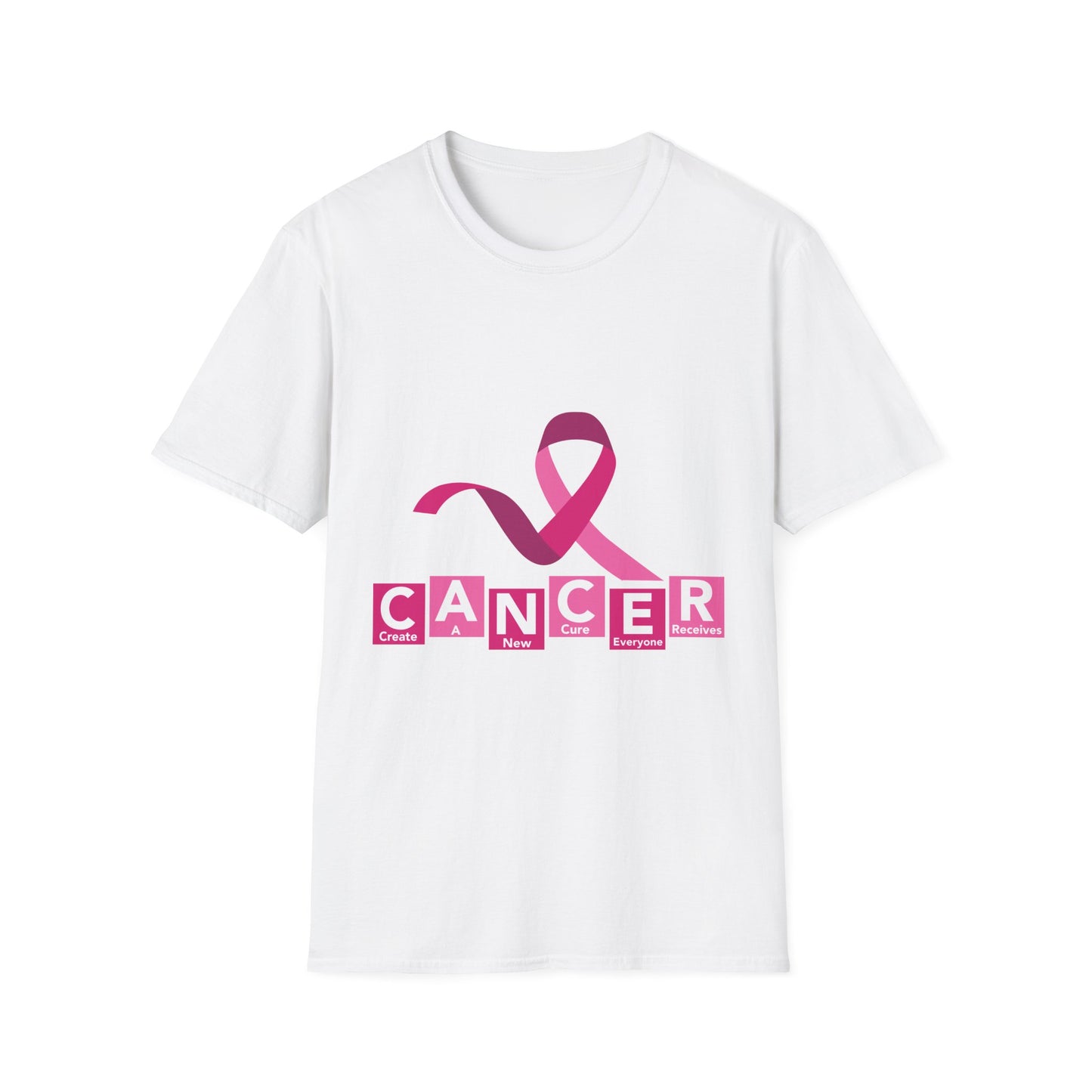 C.A.N.C.E.R.  "Create a New Cure Everyone Receives" - Awareness Unisex Softstyle T-Shirt