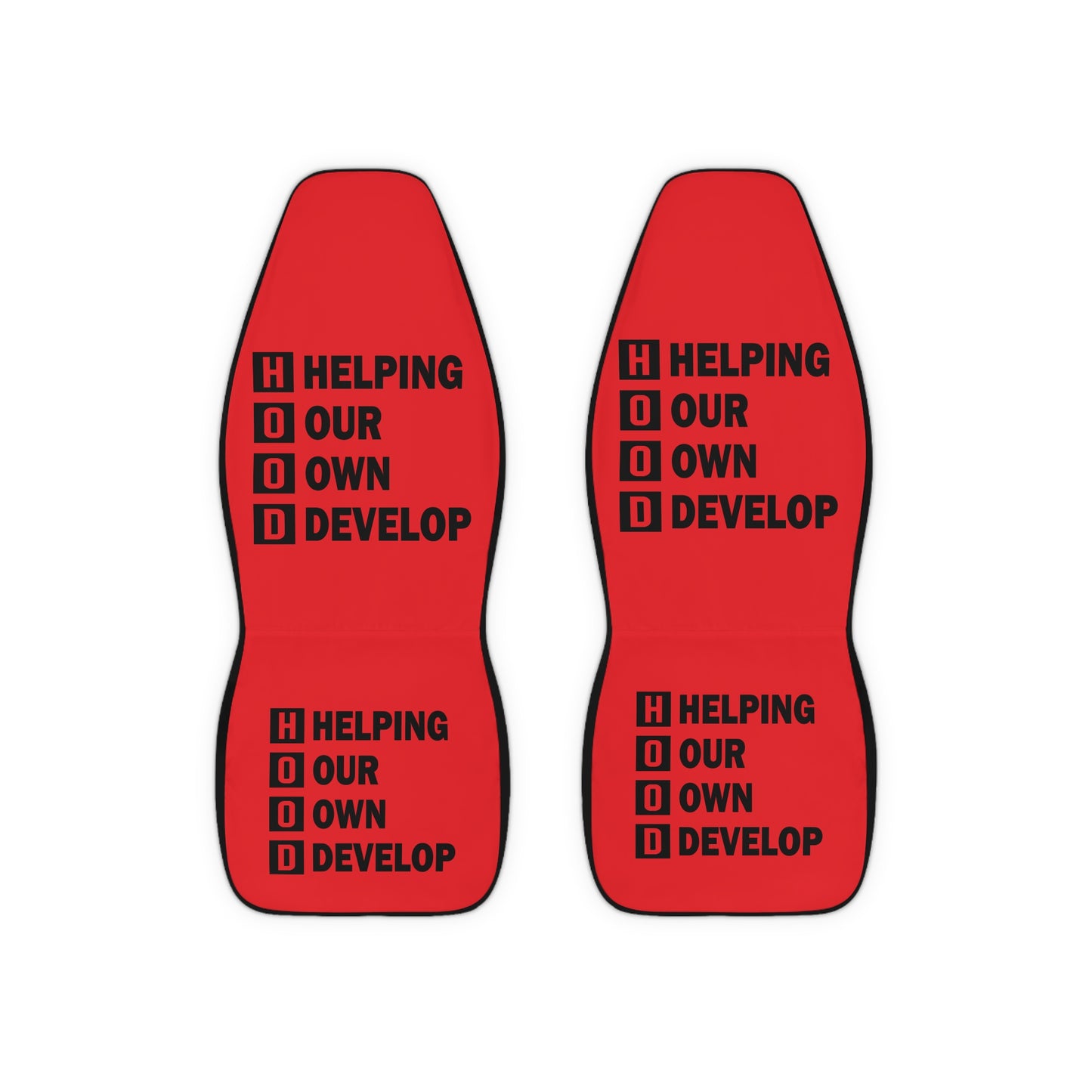 Helping Our Own Develop Red Polyester Car Seat Covers