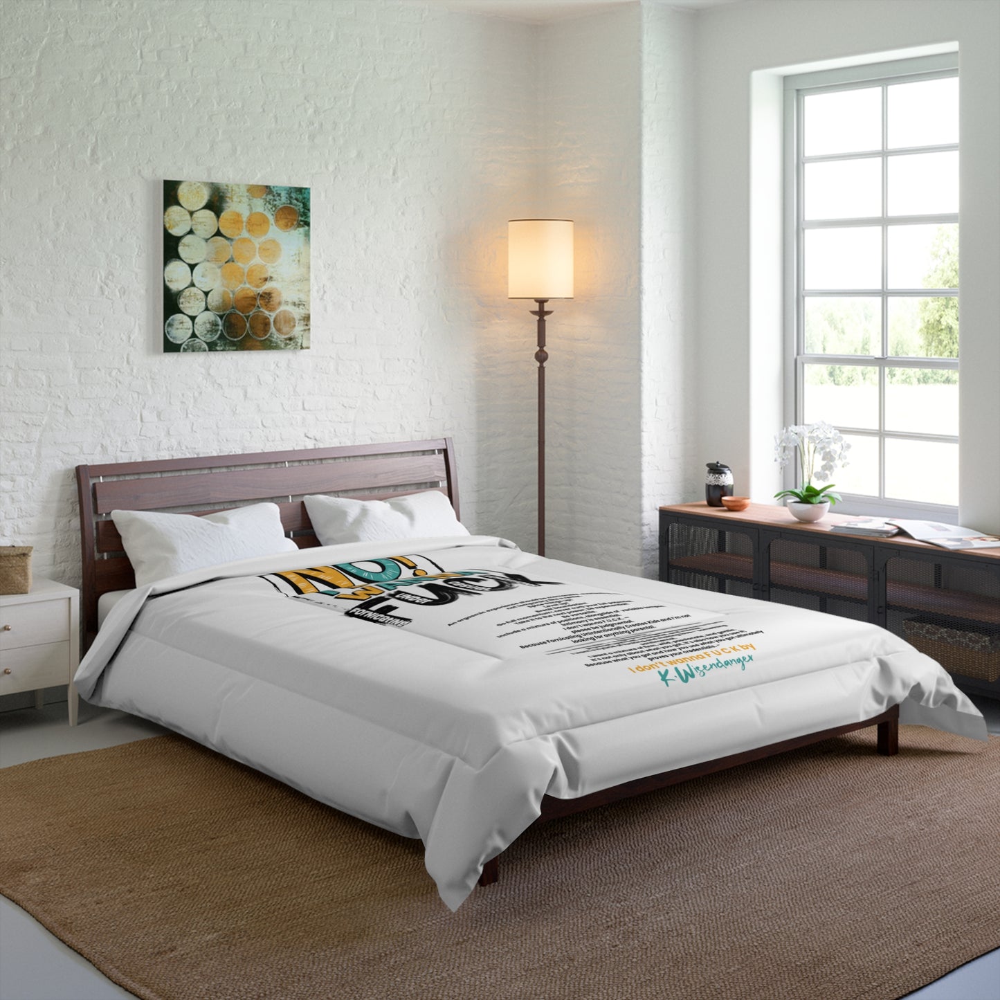 NO! I Dont Wanna F.U.C.K. Funny Quote Comforter, , Quirky Couch Throw, Relaxing Sleep Blanket