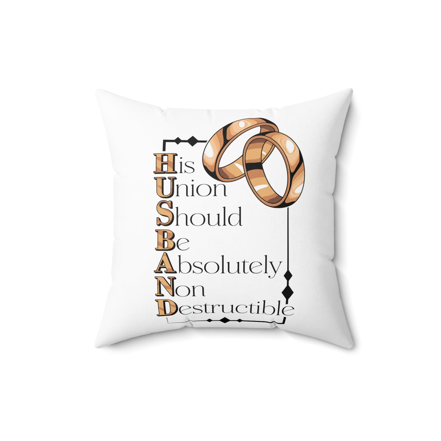 H.U.S.B.A.N.D. Elegant Wedding Pillow