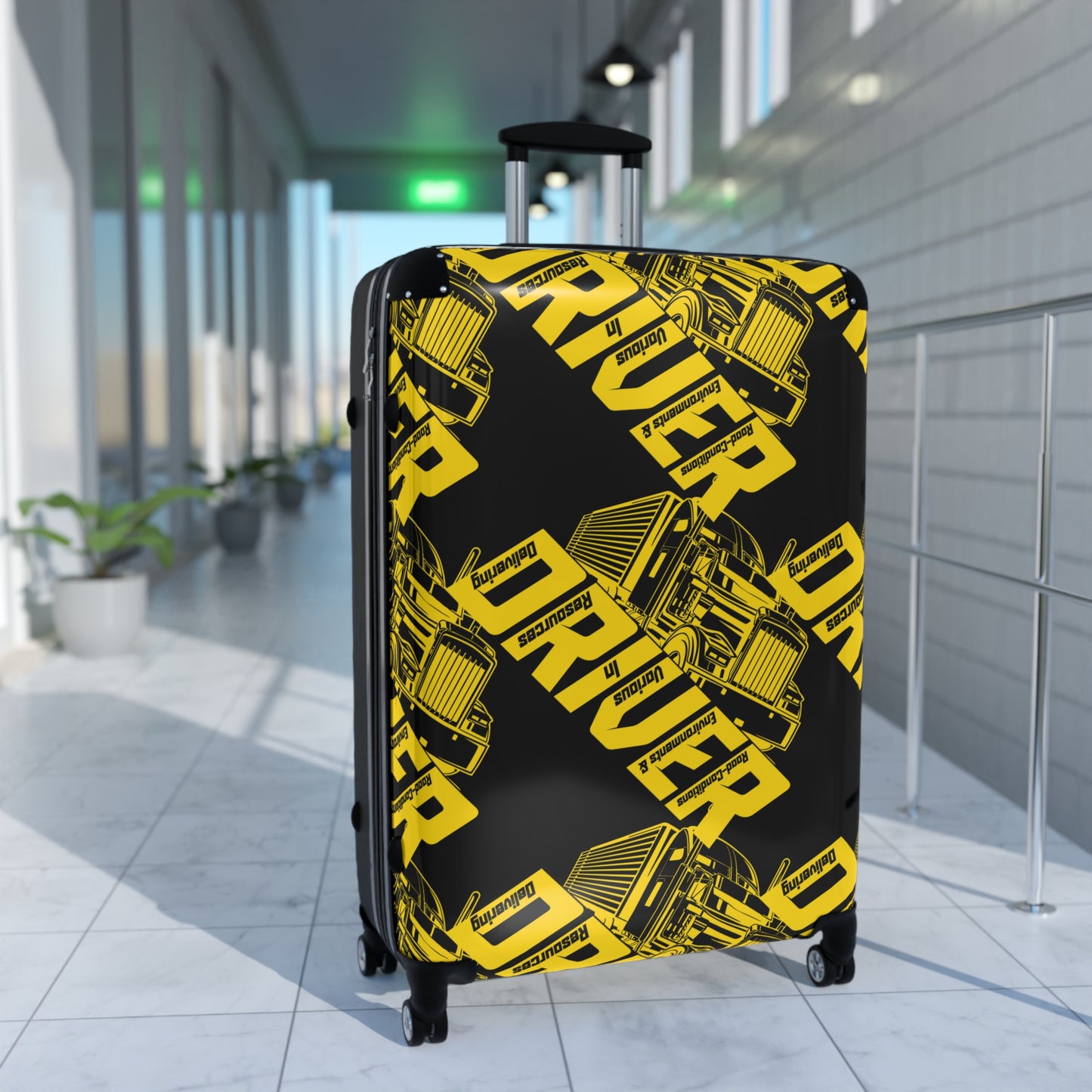 Truck Driver Suitcase – Vibrant Luggage for Trucking Enthusiasts, Travel Gear, Gift for Drivers, Cargo Theme, Durable Travel Case