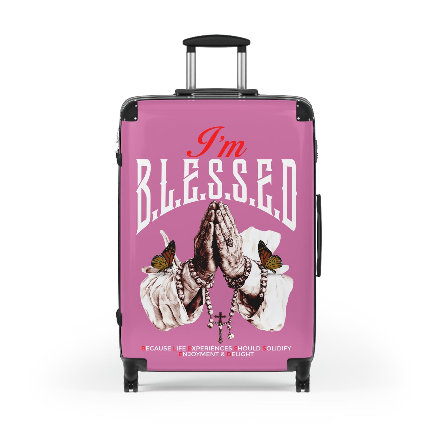 Blessed Suitcase - Traveler's Essential for Every Journey, Stylish Luggage, Inspirational Travel, Gifts for Adventurers, Blessings on the Go