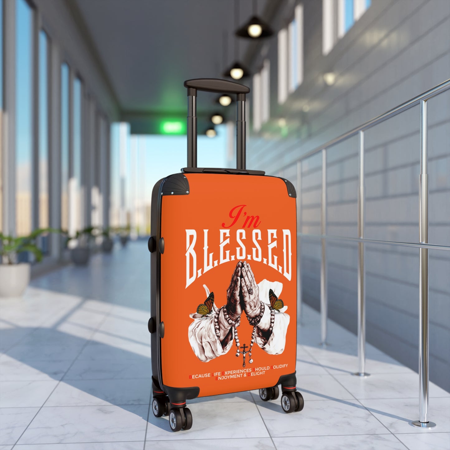Blessed Suitcase - Travel Luggage, Perfect for Holidays, Gift for Travelers, Inspirational Carry-On, Faith-Based Travel Gear