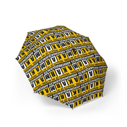 K.A.R.M.A. Pattern Foldable Umbrella — Semi-Automatic Compact Travel Umbrella