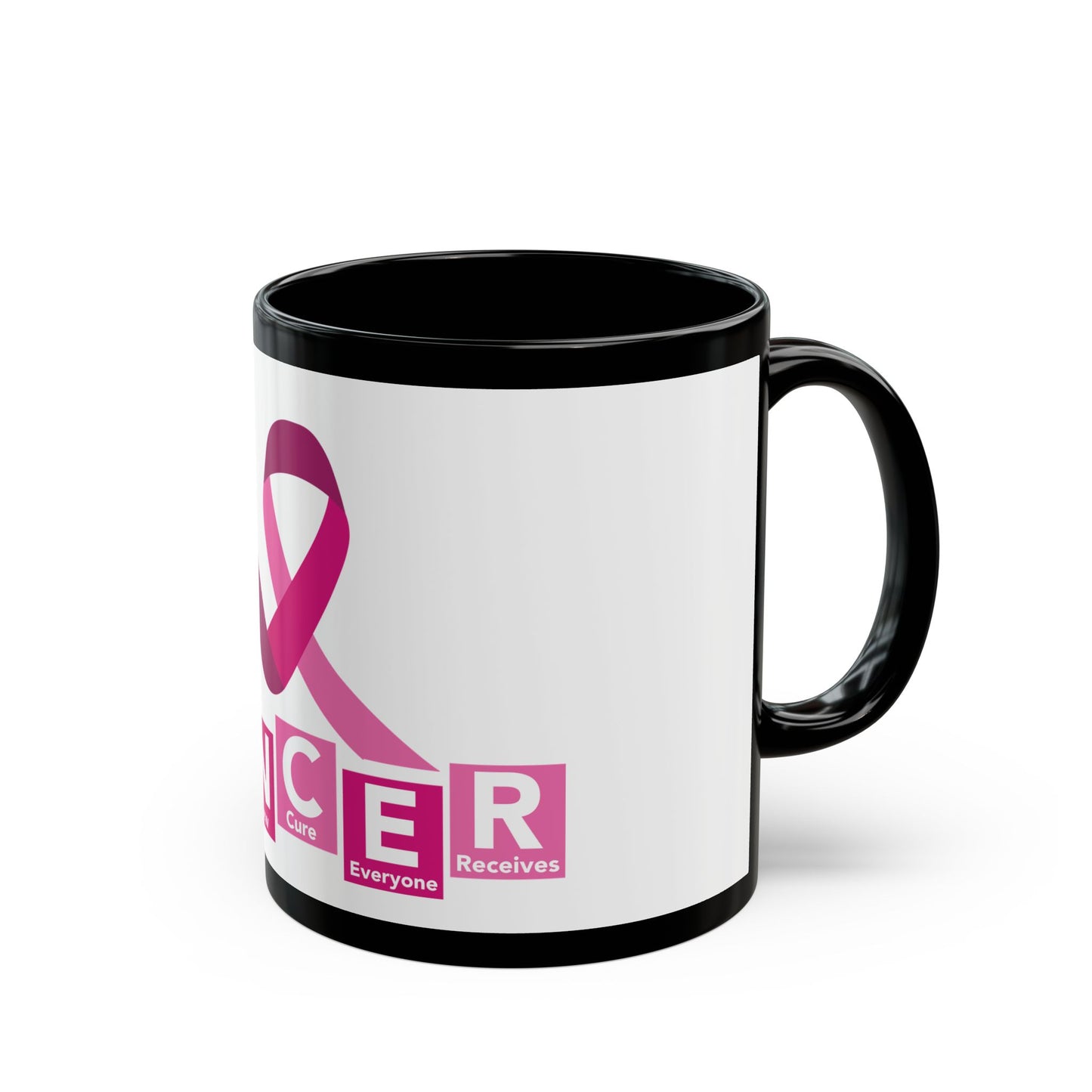 C.A.N.C.E.R. (Create A New Cure Everyone Receives) Empowering Cancer Awareness Mug | Support, Encouragement, Gift for Patients, Pink Ribbon, Hope & Strength