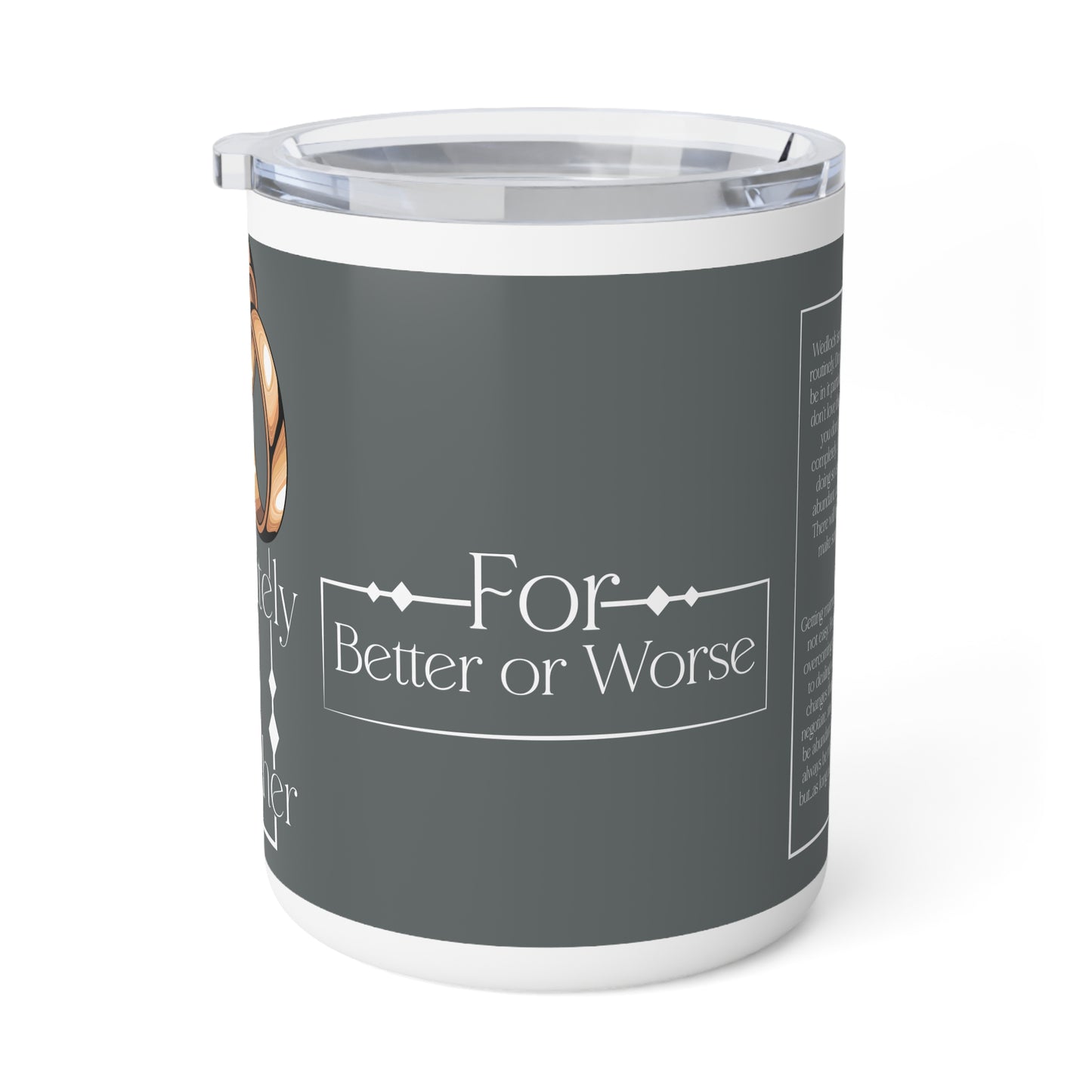 W.I.F.E. (We're Indefinitely For Each-Other) Personalized Insulated Coffee Mug, Better or Worse | Ideal Gift for Wife, Anniversary, Wedding, Birthday, Home Office