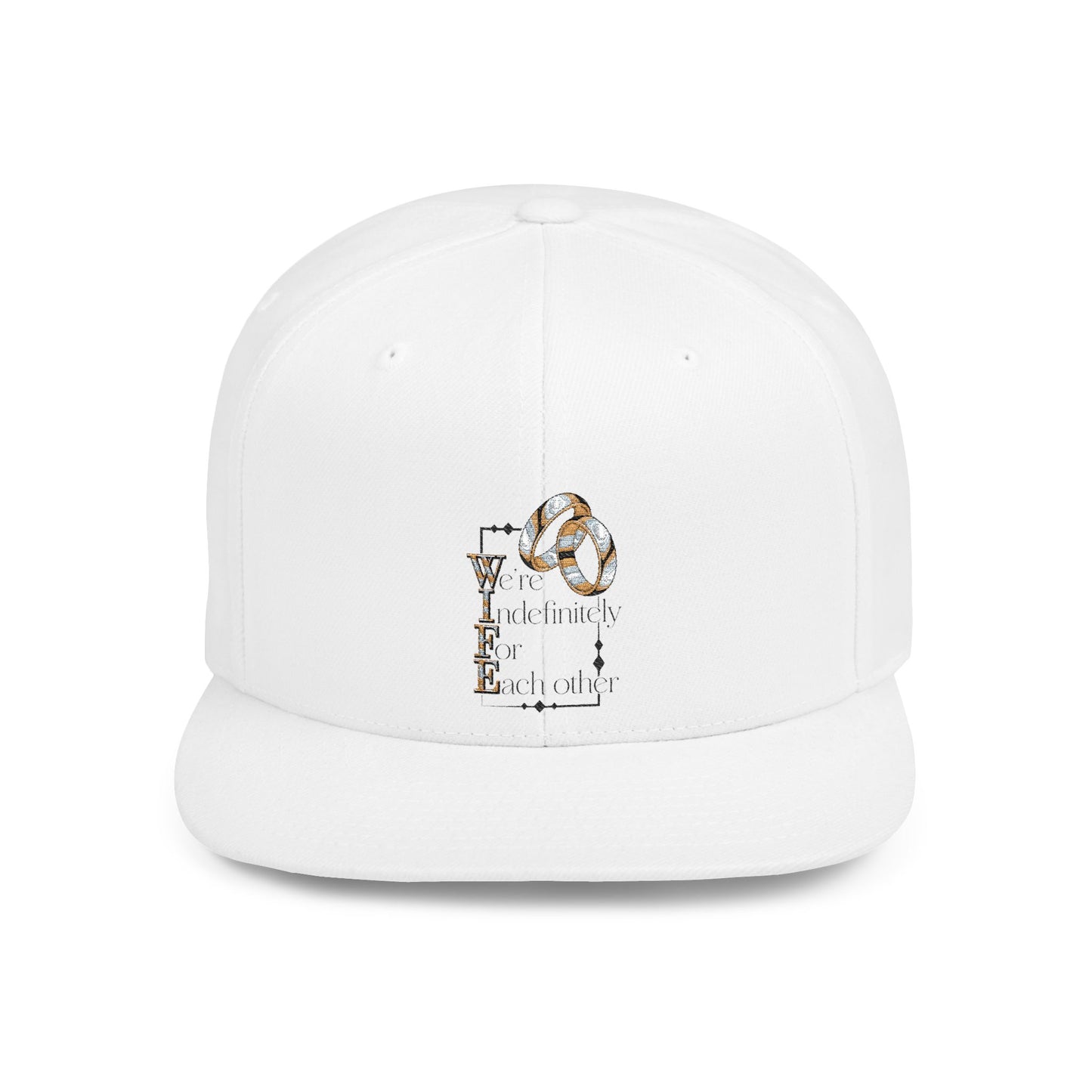 W.I.F.E. Stylish Flat Bill Snapback Hat - Trendy Cap for Fashion Enthusiasts, Streetwear, Summer Events, Gifts for Her, Unique Accessory