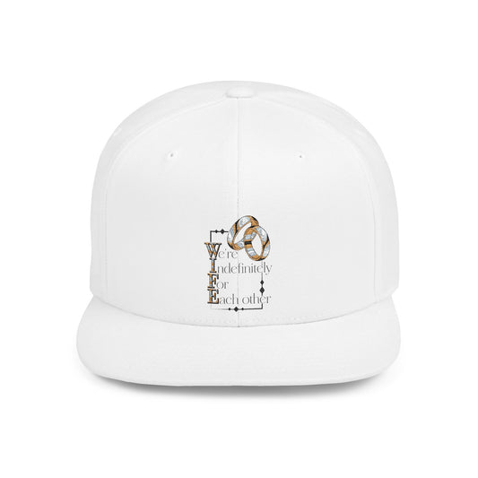 W.I.F.E. Stylish Flat Bill Snapback Hat - Trendy Cap for Fashion Enthusiasts, Streetwear, Summer Events, Gifts for Her, Unique Accessory