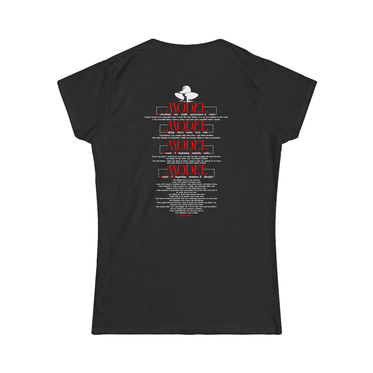 Chic Women's Softstyle Tee - 'I'm a Model' Fashion Quote Shirt