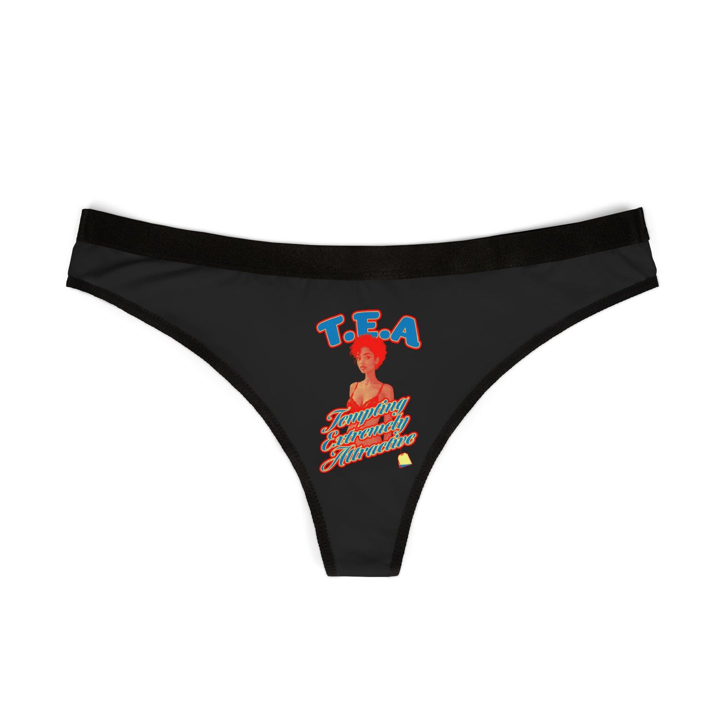 Body T.E.A. Women's Thongs - Fun Graphic Underwear, AOP Thongs, Comfortable Lingerie, Gift for Her, Everyday Wear