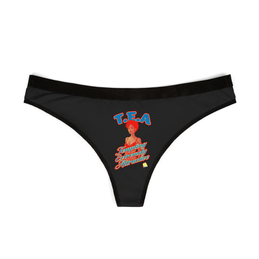 Body T.E.A. Women's Thongs - Fun Graphic Underwear, AOP Thongs, Comfortable Lingerie, Gift for Her, Everyday Wear