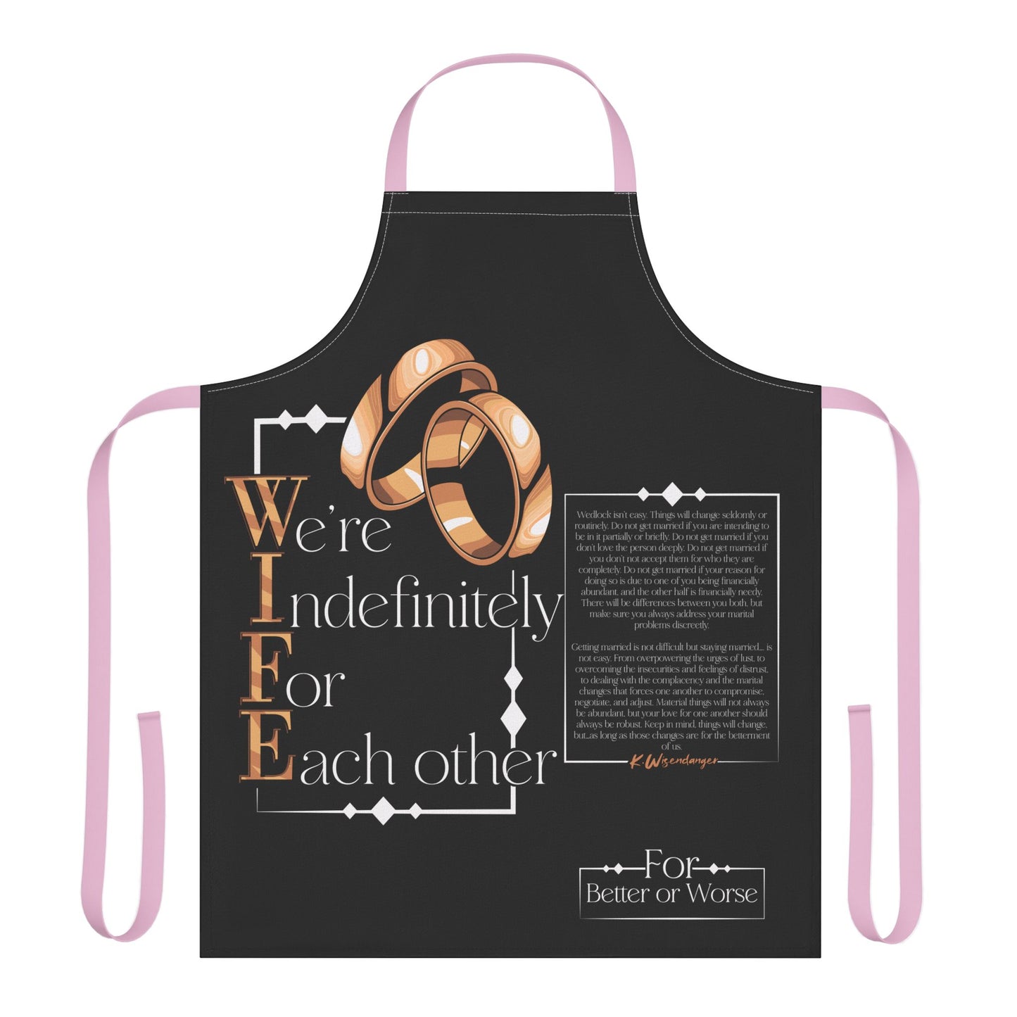PREMIUM Wife We're Indefinitely For Each Other Apron – Romantic Wedding Anniversary Cooking Apron