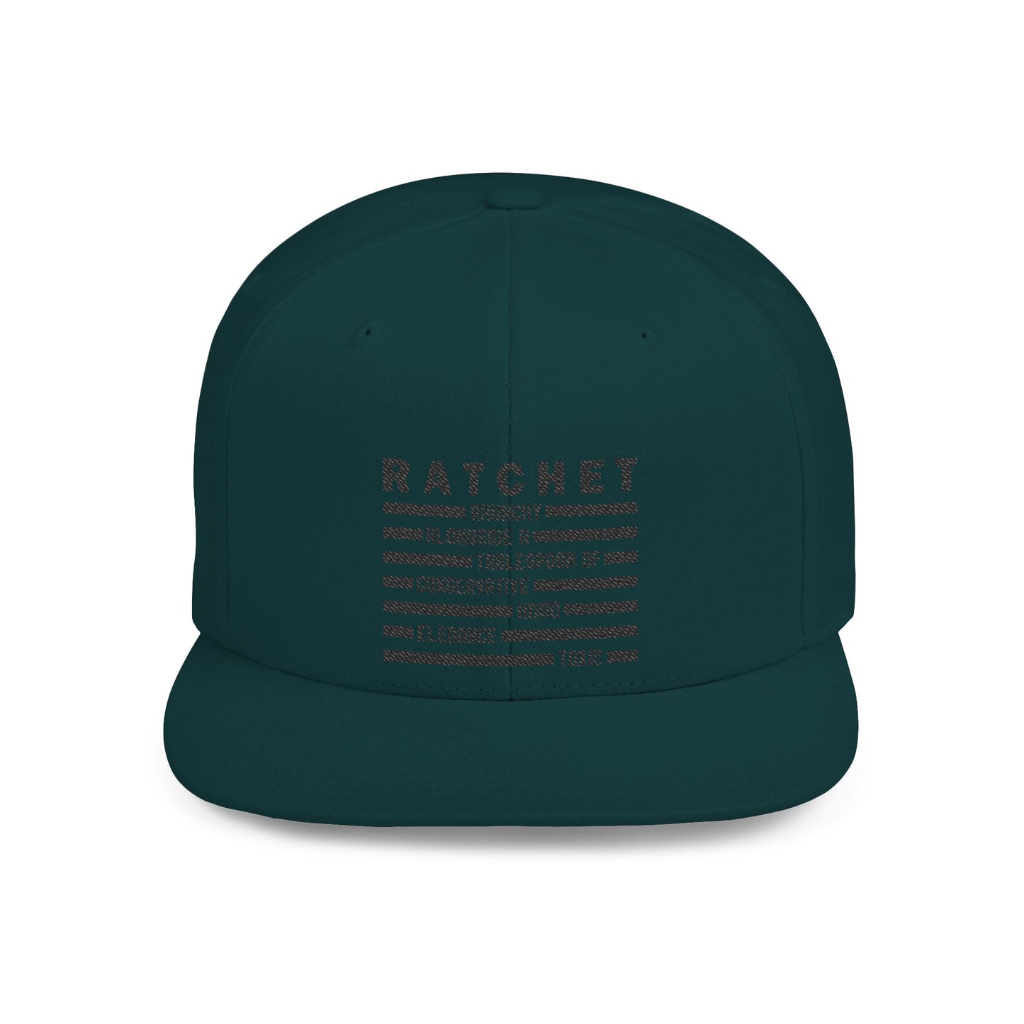 R.A.T.C.H.E.T. Flat Bill Snapback Cap  - Perfect for Street Style, Outdoor Events, & Casual Wear