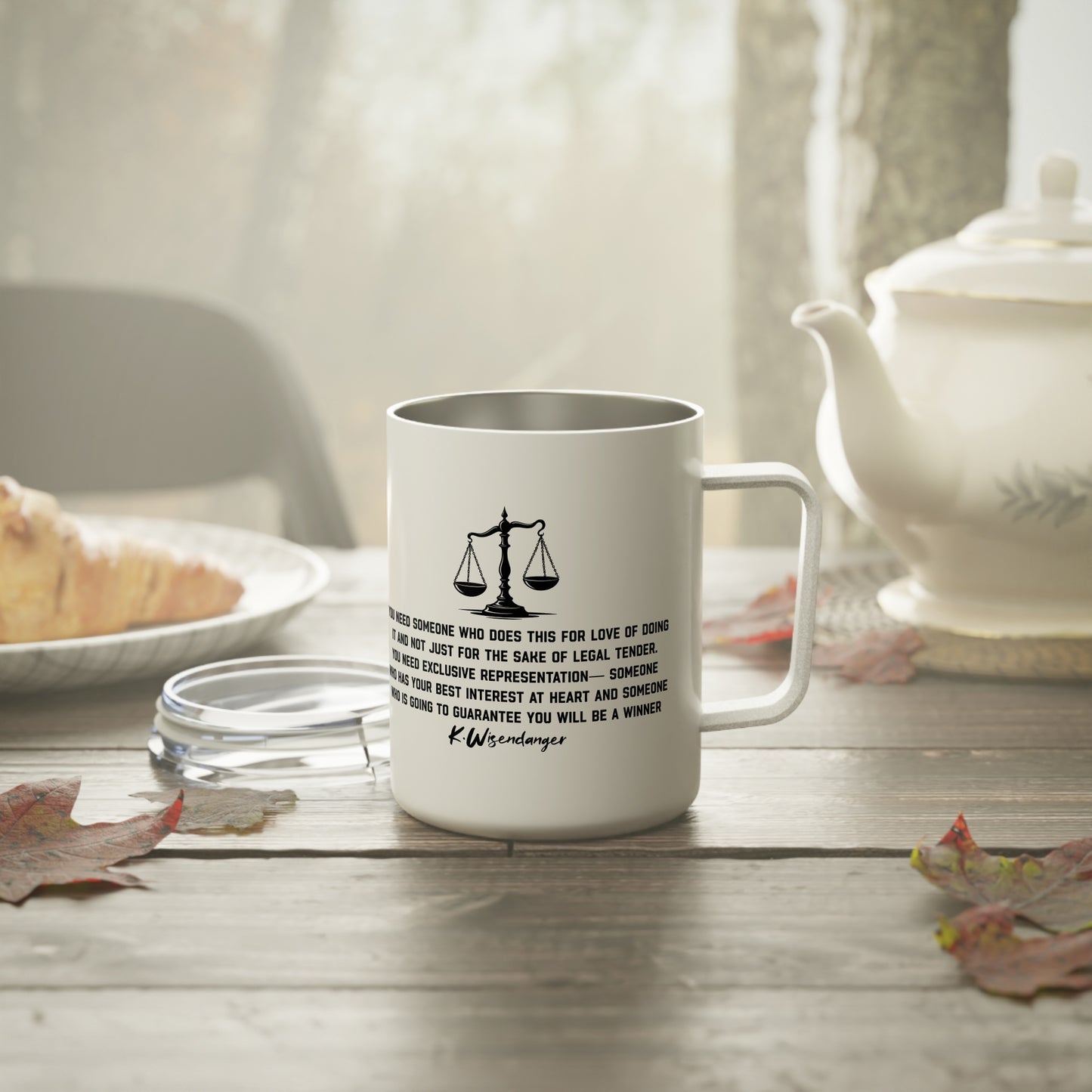 L.A.W.Y.E.R. (Legal Advocate Who's Your Exclusive Representative) Insulated Coffee Mug for Lawyers - Legal Advocate Gift, Law Office Accessory