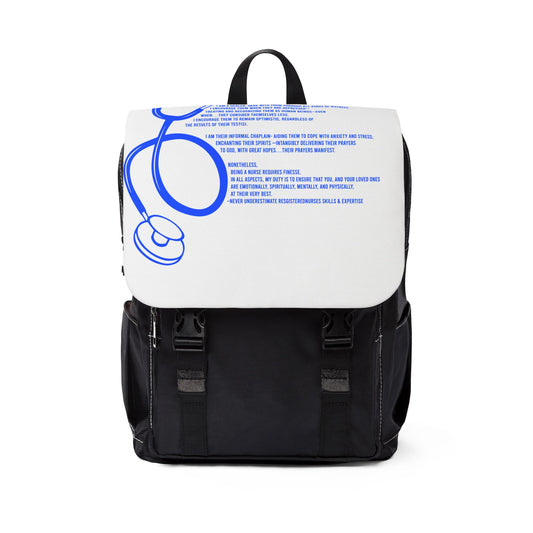 N.U.R.S.E. Stylish Unisex Casual Backpack with Unique Design, Perfect Gift for Students, Ideal for Work or Travel