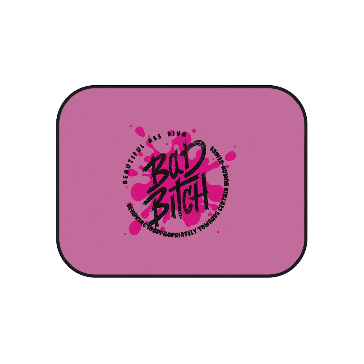 Pink "Bad Bitch" Rear Car Floor Mats – Bold Graphic Auto Accessory