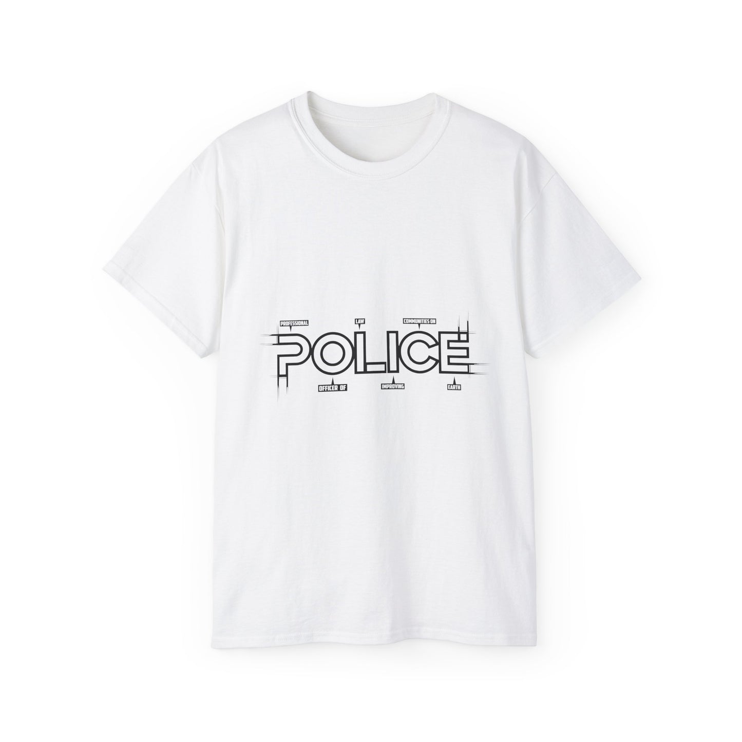 P.O.L.I.C.E. "Professional Officer of Law Improving Communities On Earth" Statement Tee - Ultra Cotton T-Shirt for Everyday Style