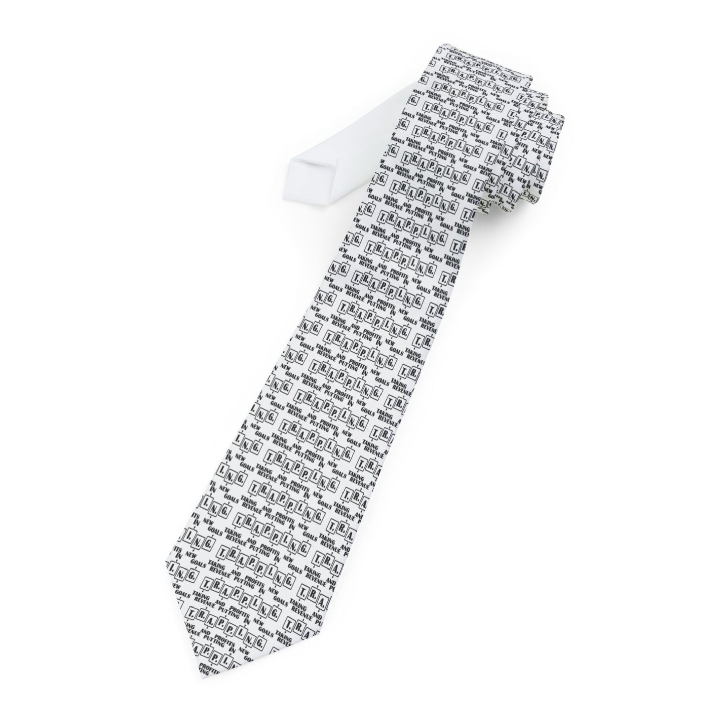 T.R.A.P.P.I.N.G. Stylish Necktie for Business Meetings, Gifts for Men, Unique Accessories