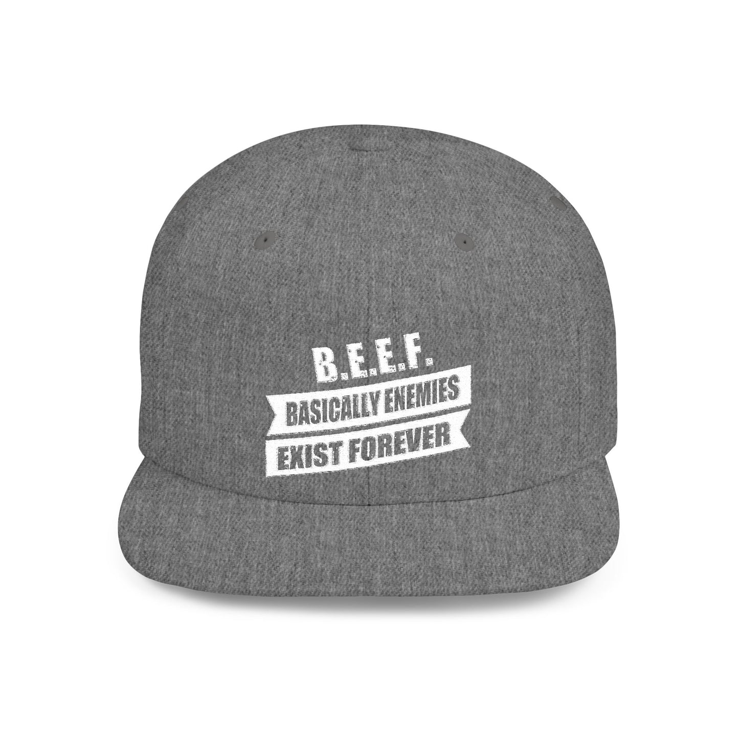 B.E.E.F. Flat Bill Snapback Hat, Casual Cap for Trendsetters, Adjustable Snapback, Perfect Gift for Birthdays, Streetwear Style, [...]