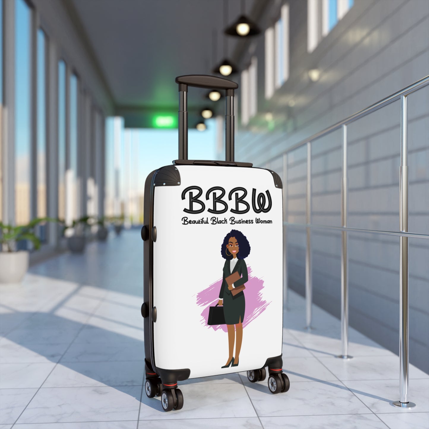 B.B.B.W. Stylish Travel Suitcase for Empowered Women, Custom Luggage, Inspirational Business Travel, Gift for Entrepreneurs