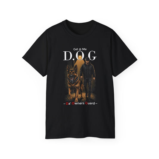 T-Shirt — 'Dog Lover' Graphic Tee with German Shepherd & Handler | Protective, Urban Streetwear Style