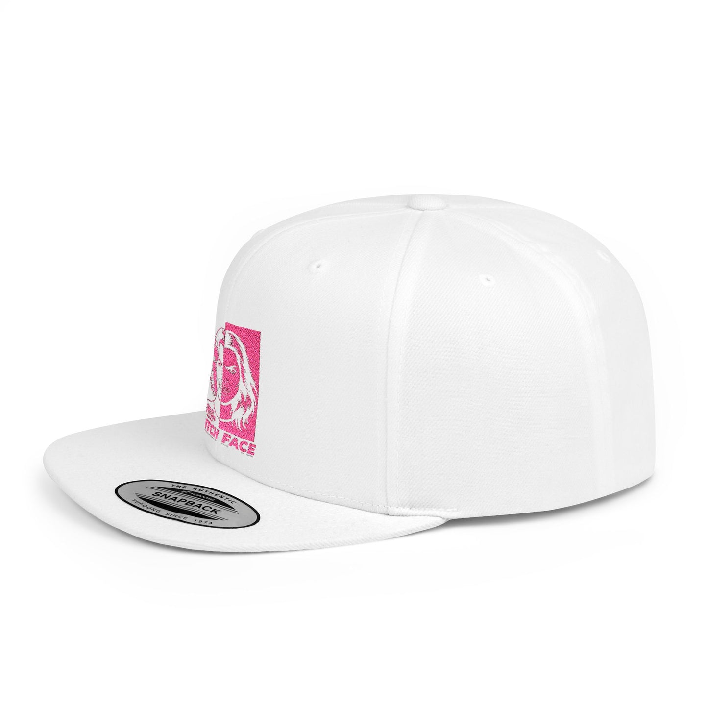 B.I.T.C.H. F.A.C.E. Flat Bill Snapback Hat | Trendy Hat for Bold Statement, Unique Fashion Headwear