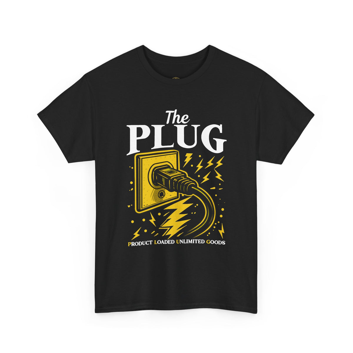 The Plug Graphic Tee — Retro Electric Plug Design