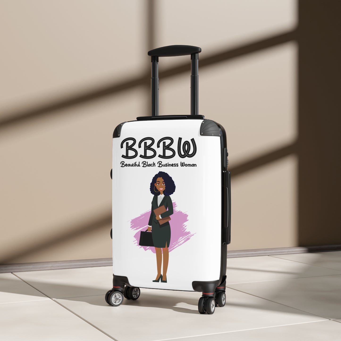 B.B.B.W. Stylish Travel Suitcase for Empowered Women, Custom Luggage, Inspirational Business Travel, Gift for Entrepreneurs