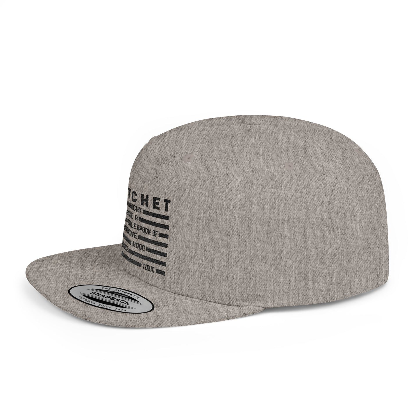 R.A.T.C.H.E.T. Flat Bill Snapback Cap  - Perfect for Street Style, Outdoor Events, & Casual Wear