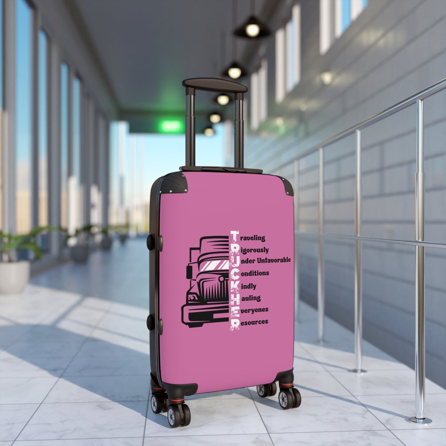 TRUCKHER Stylish Travel Suitcase with Inspirational Design, Luggage for Adventurers, Travel Gear