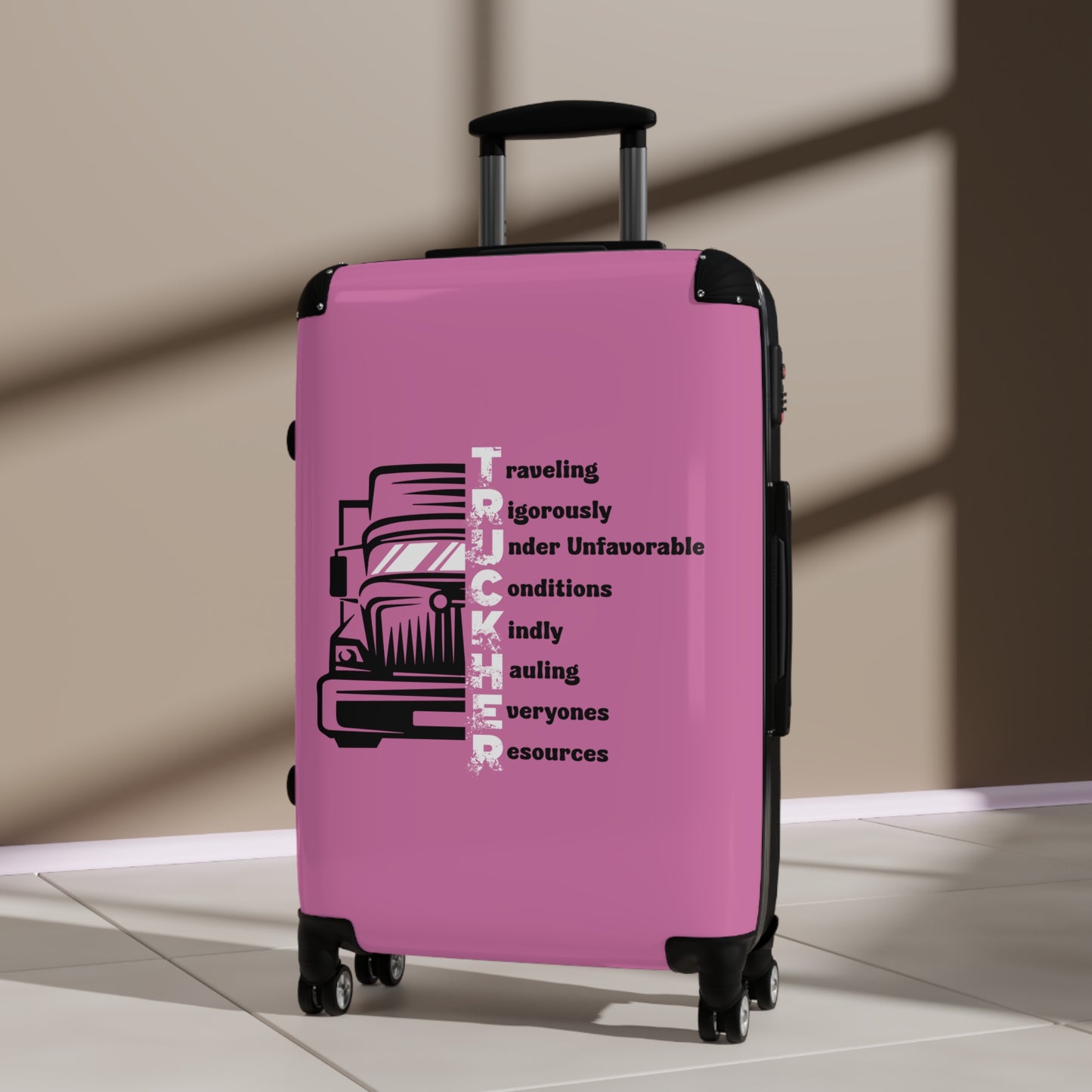 TRUCKHER Stylish Travel Suitcase with Inspirational Design, Luggage for Adventurers, Travel Gear