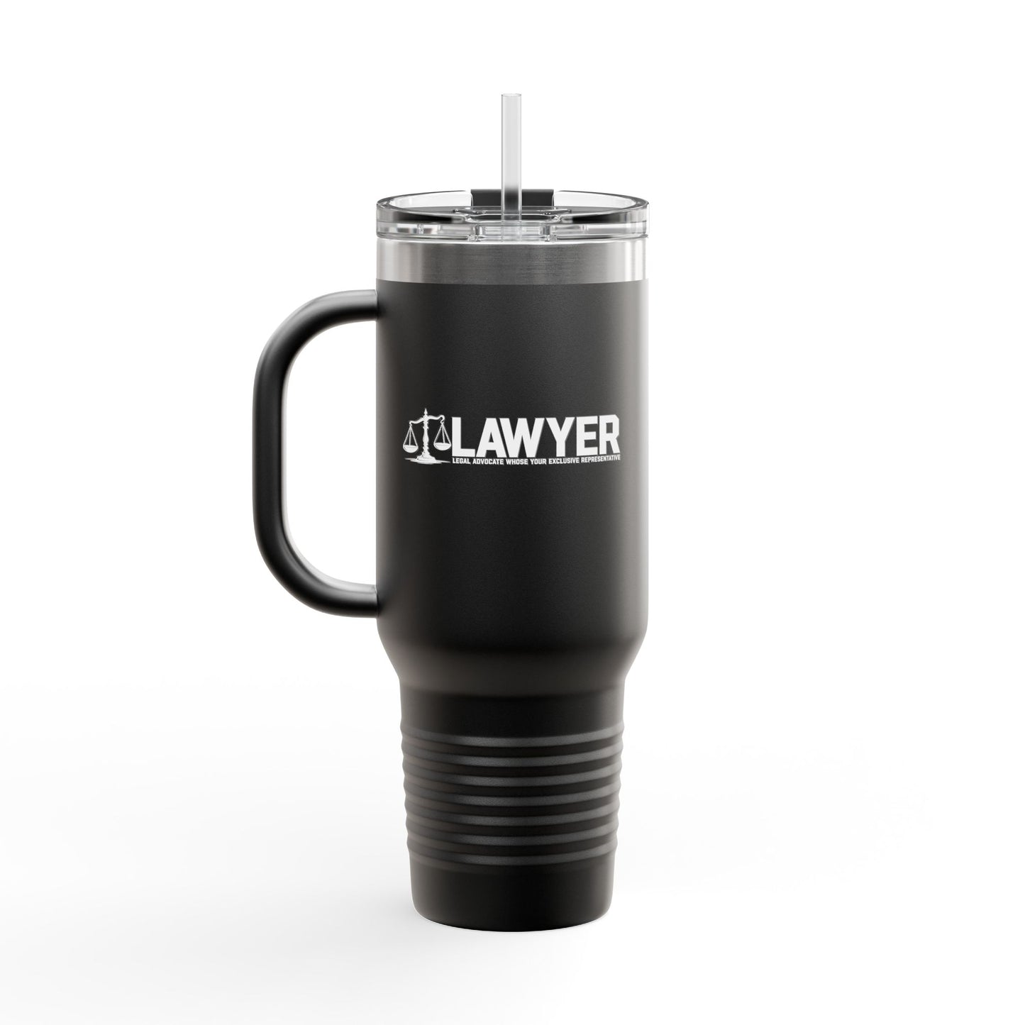 L.A.W.Y.E.R. (Legal Advocate Who's Your Exclusive Representative) Insulated Travel Mug for Lawyers, Perfect for Road Trips & Coffee Lovers, 40oz