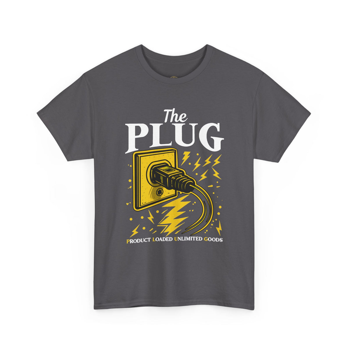 The Plug Graphic Tee — Retro Electric Plug Design