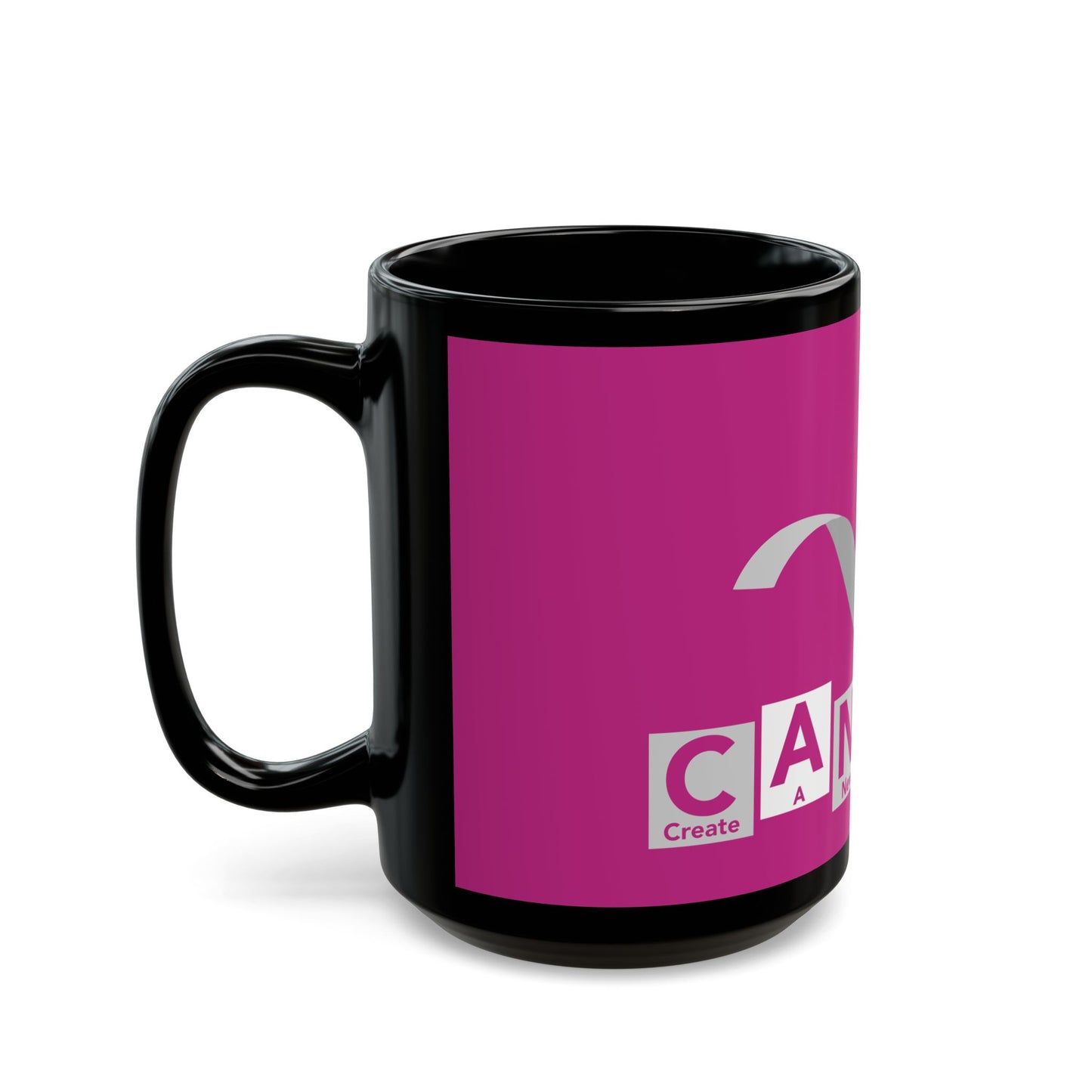 C.A.N.C.E.R. (Create A New Cure Everyone Receives) Pink Ribbon Cancer Awareness Mug | Gift for Support, Fundraiser, Survivor, Cure, Awareness