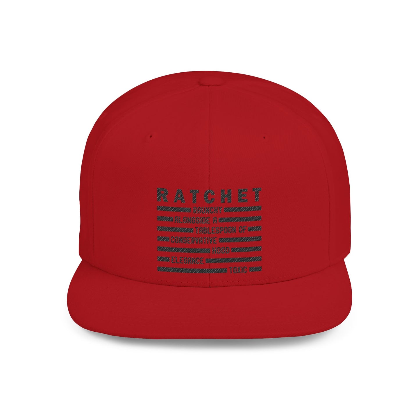 R.A.T.C.H.E.T. Flat Bill Snapback Cap  - Perfect for Street Style, Outdoor Events, & Casual Wear
