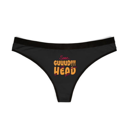 GUUUD! H.E.A.D. Sassy Women's Thongs, Fun Lingerie, Bold Cheeky Underwear, Everyday Essentials, Gift for Her, Comfortable Intimates