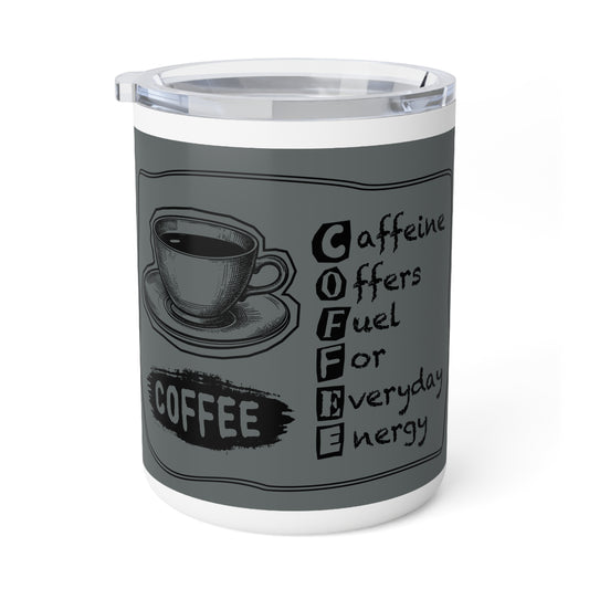 C.O.F.F.E.E. (Caffeine Offers Fuel For Everday Energy) Insulated Coffee Mug - Personalized Gift, Hot Beverage Container, Travel Mug, Coffee Lover's