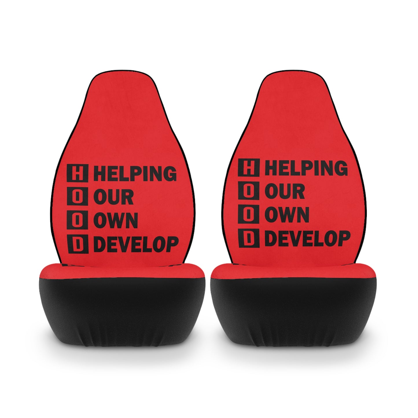 Helping Our Own Develop Red Polyester Car Seat Covers