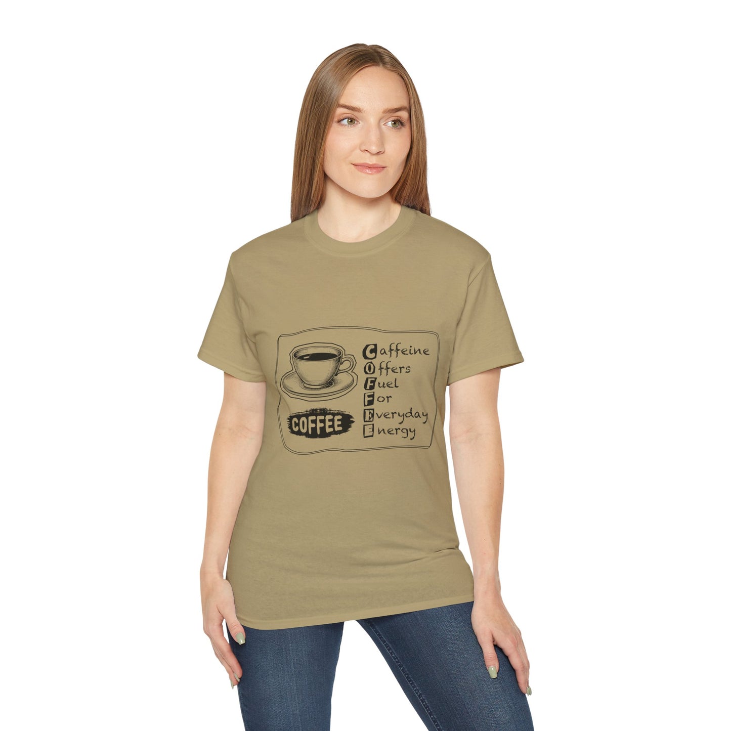 C.O.F.F.E.E. (Caffeine Offers Fuel For Everyday Energy) Lover's Unisex Tee, Funny Caffeine Shirt