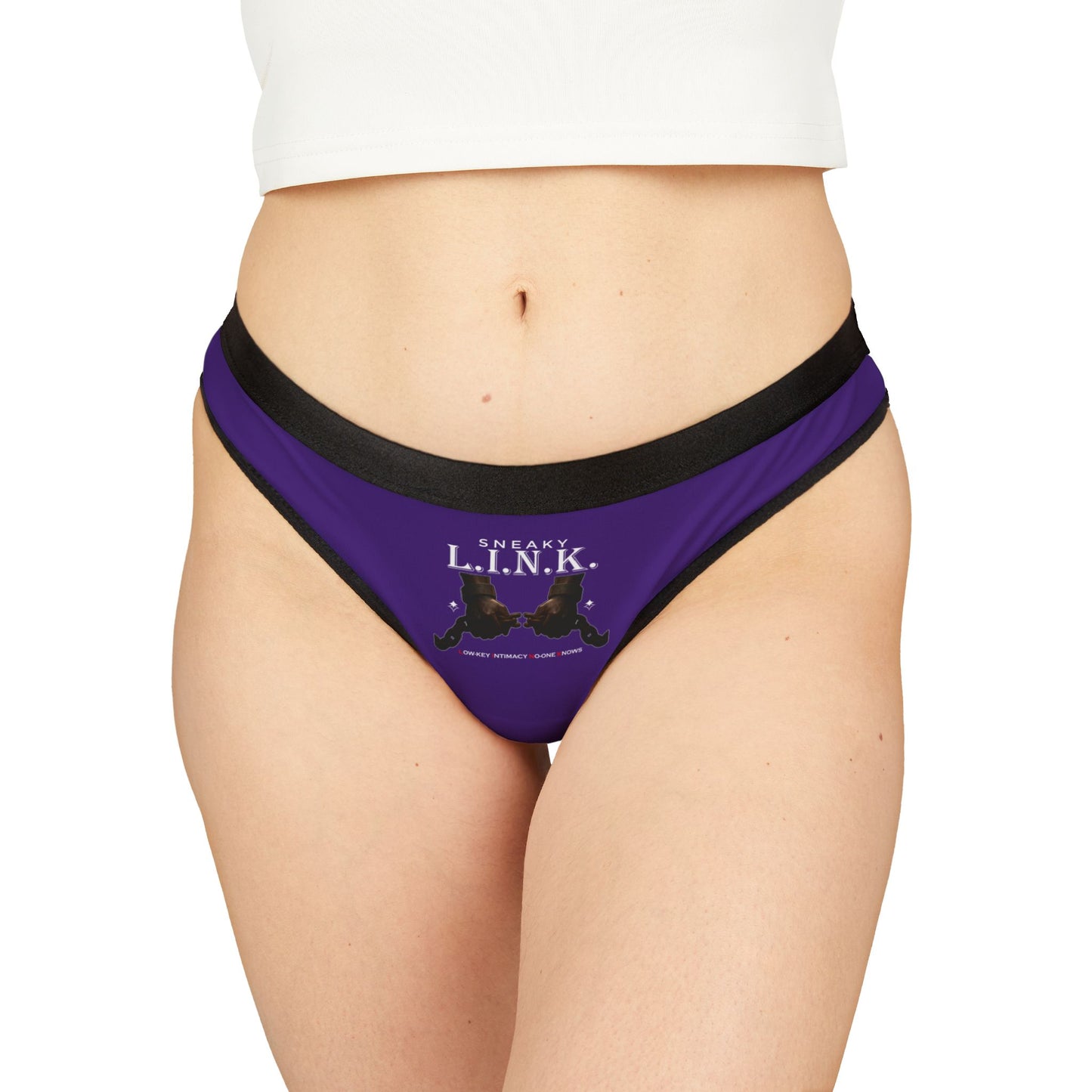 Sneaky L.I.N.K. (Low-Key Intimacy No-one Knows) Women's Thongs - Fun, Comfortable Lingerie