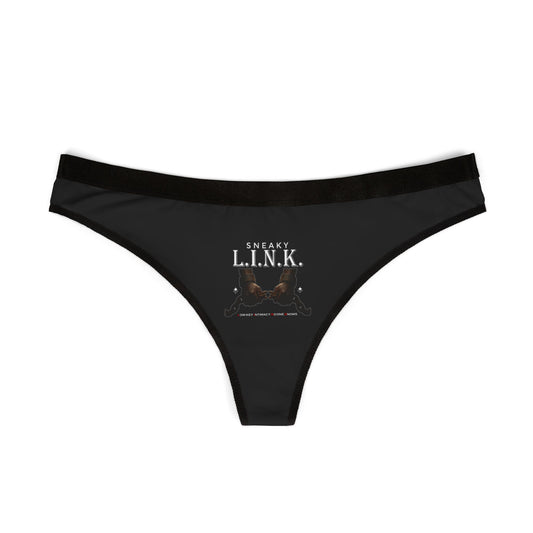 Sneaky L.I.N.K. (Low -Key Intimacy No-one Knows) Women's Thongs | Playful Underwear, Cute Lingerie, Cheeky Accessories