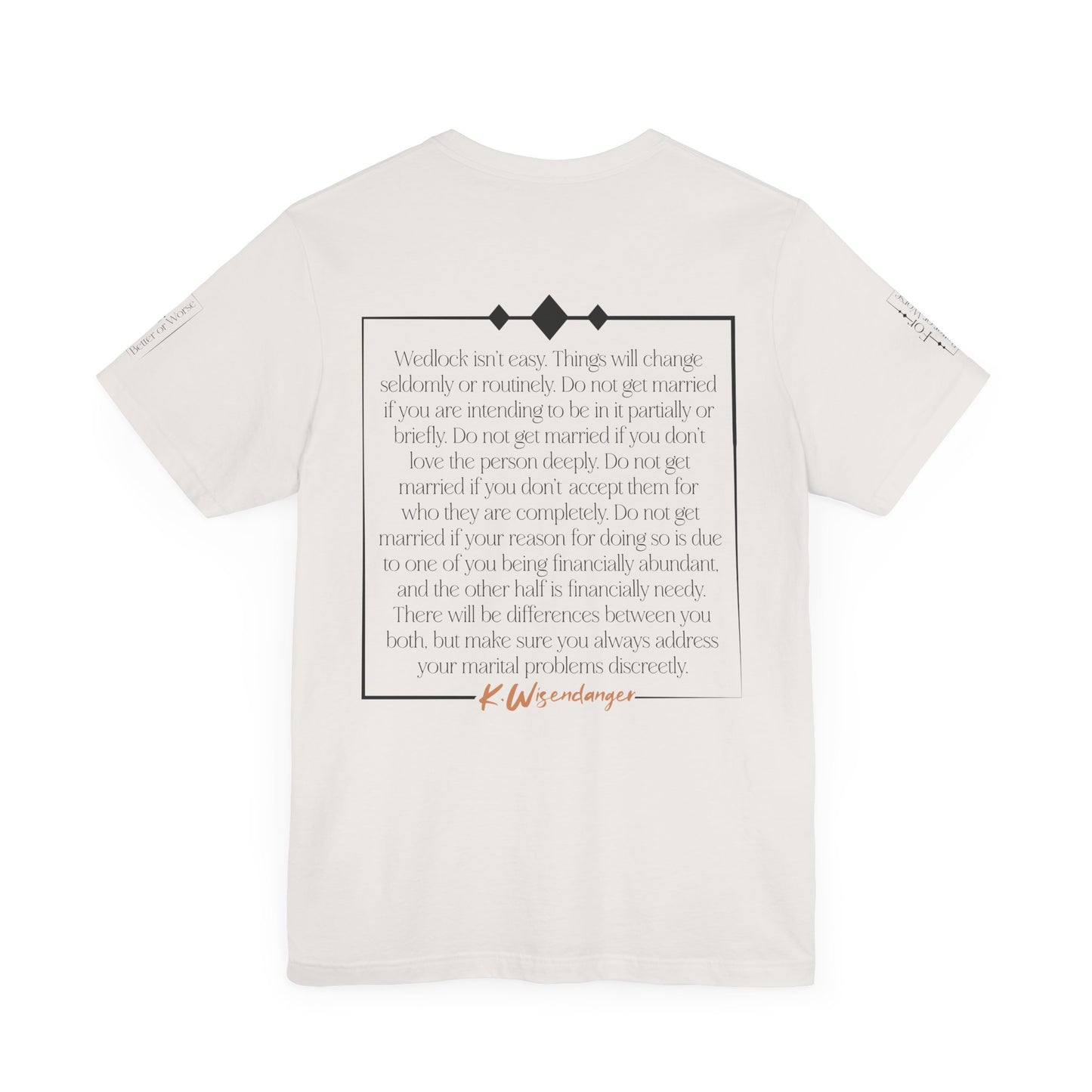 Inspirational Husband Tee - Perfect Gift for Weddings & Anniversaries
