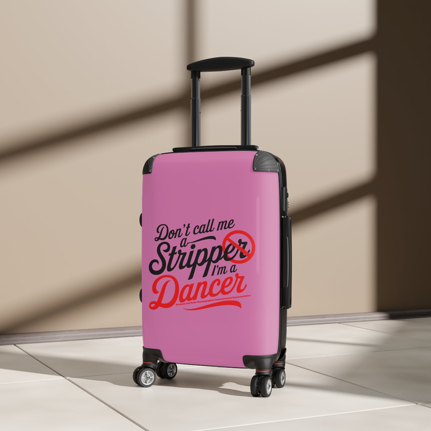 Stripper Travel Suitcase - Don't Call Me a Stripper I'm a Dancer, Bachelorette Party Gift, Weekend Getaway Bag, Unique Luggage, [...]