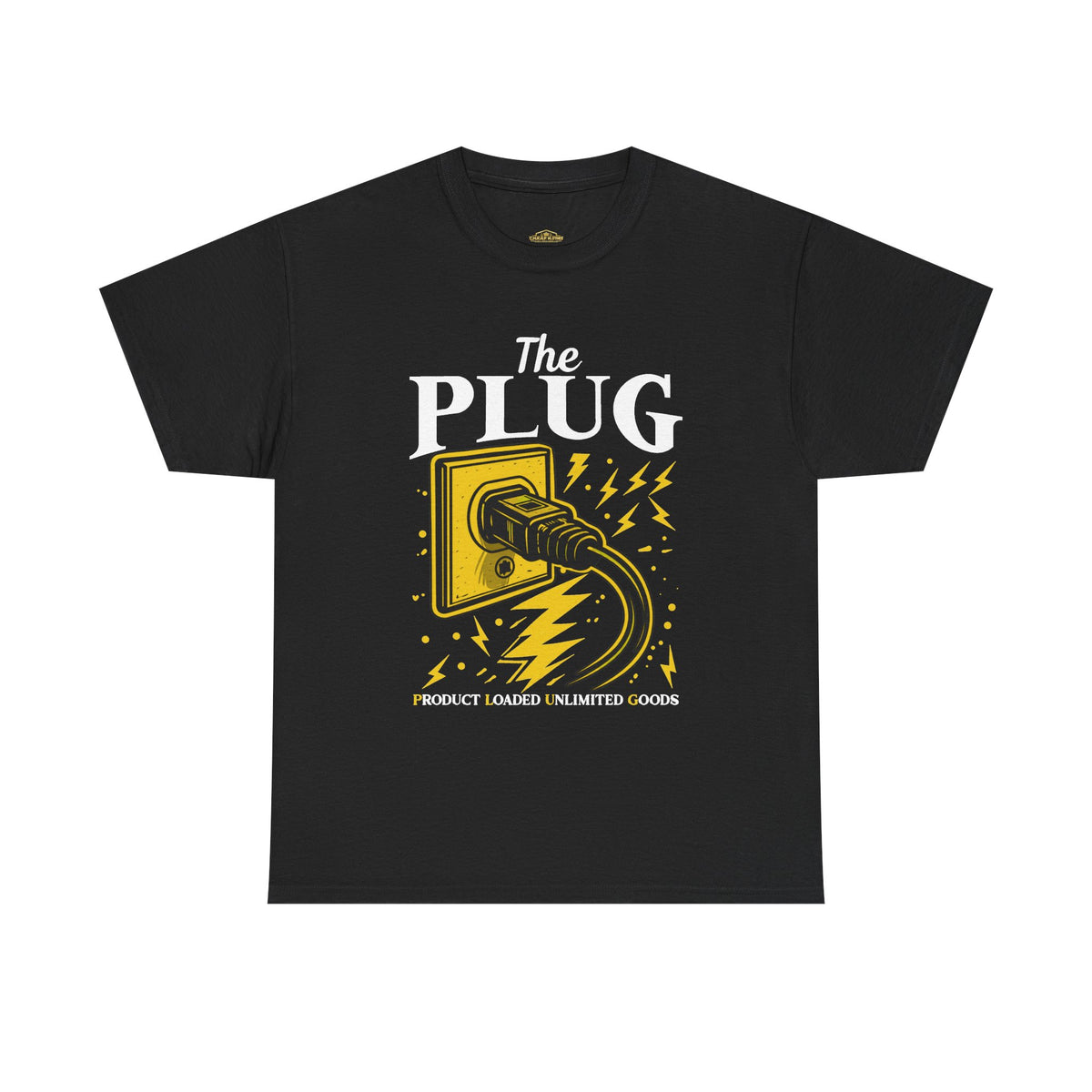 The Plug Graphic Tee — Retro Electric Plug Design