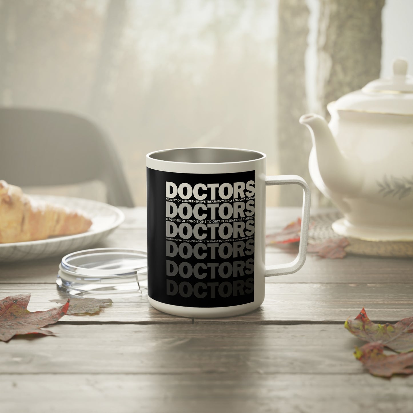 D.O.C.T.O.R.S. Stylish Insulated Coffee Mug | 10oz | Modern Minimalist Design, Perfect Gift for Doctors, Home Office, Travel