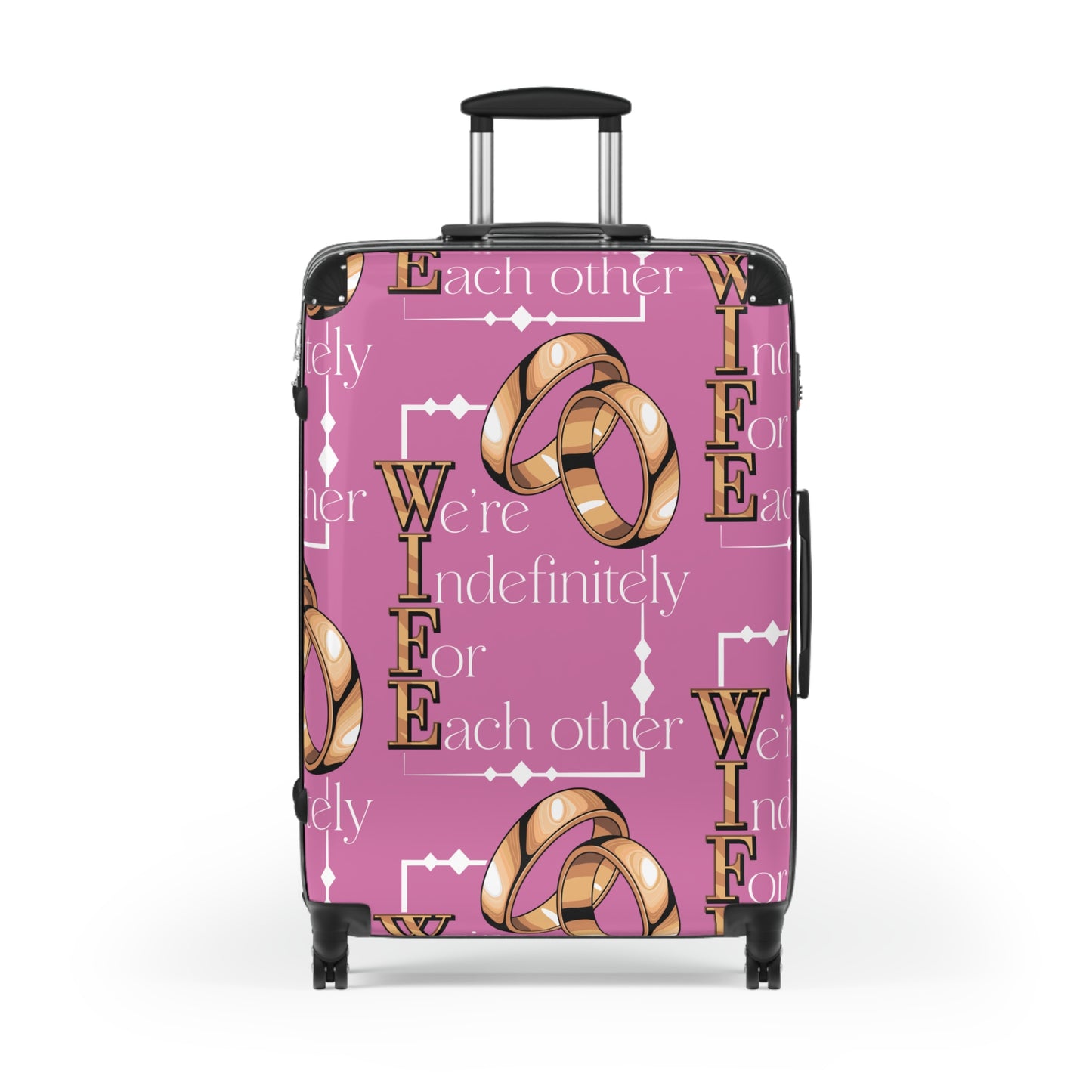 W.I.F.E. Personalized Wedding Suitcase, Travel Luggage for Couples, Honeymoon Essentials, Engaged Gifts, Bride to Be