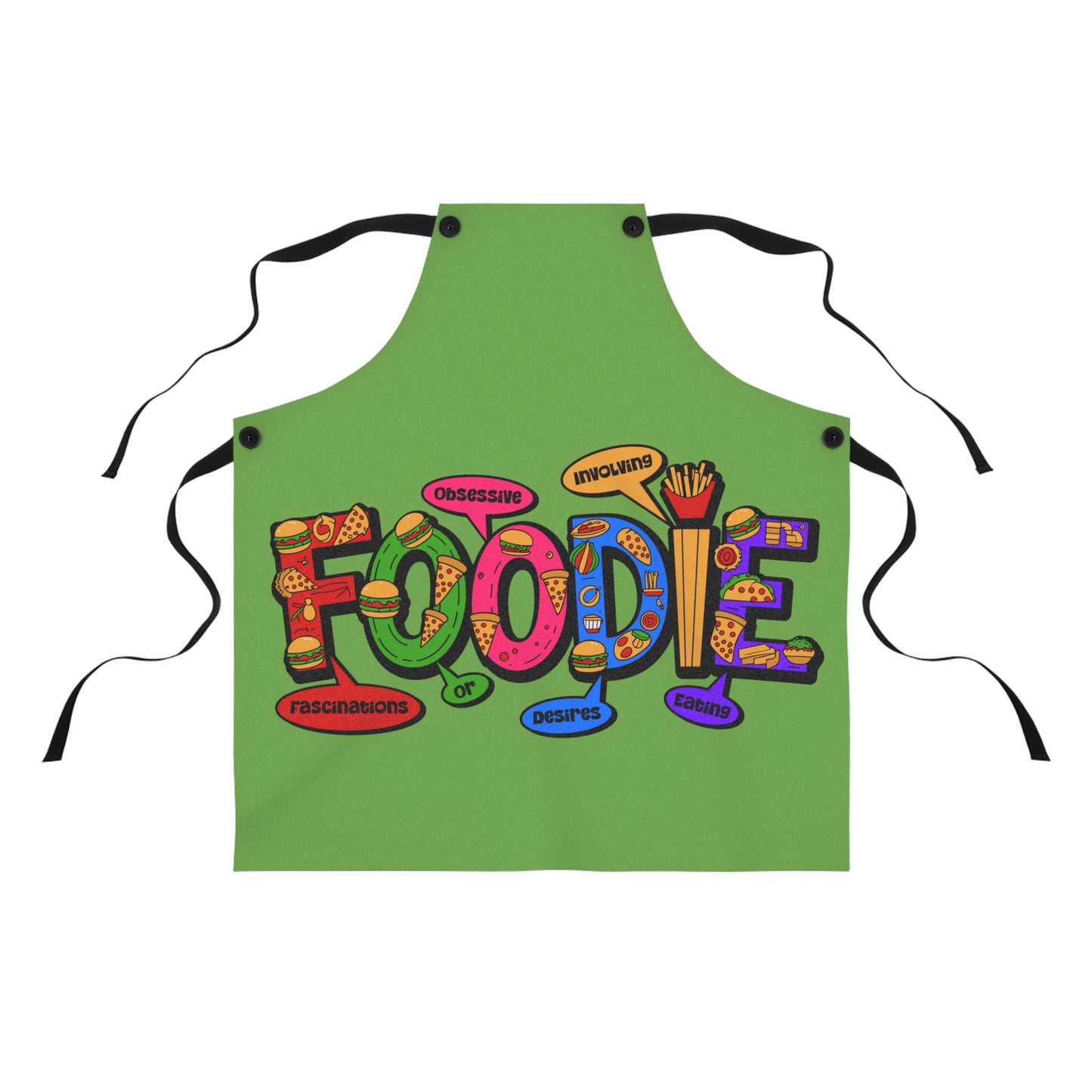 Foodie Apron – Colorful Illustrated Cooking Apron for Food Lovers