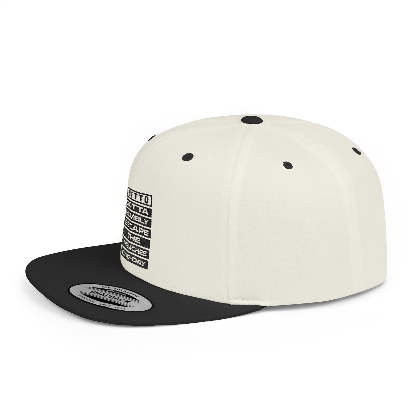 G.H.E.T.T.O. Stylish Flat Bill Snapback Hat, Streetwear Cap for Casual Outings