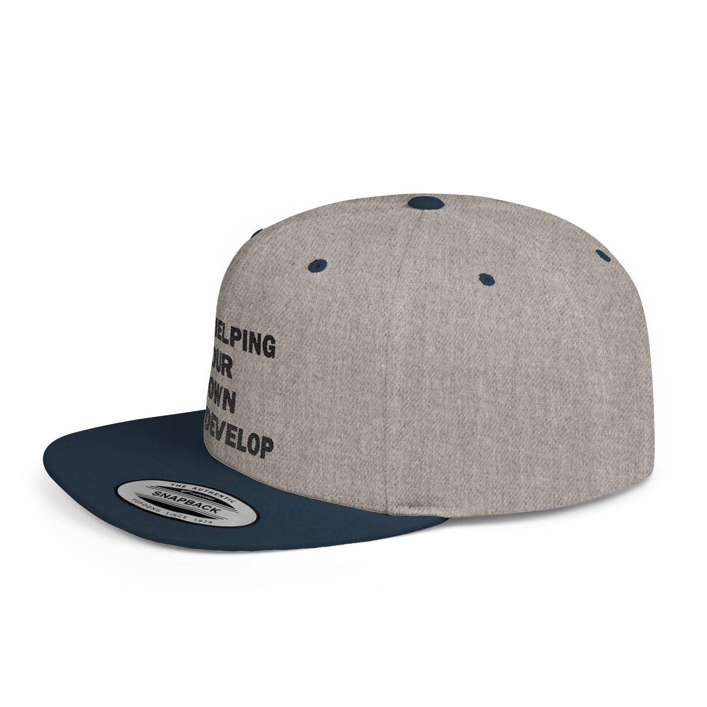 H.O.O.D. Helping Our Own Develop Snapback Hat | Motivational Cap for Community Support, Streetwear